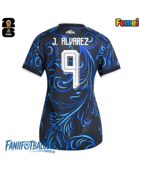 Argentina Julian Alvarez #9 Echipament de Fotbal Replică Mondial 2026 Femei Deplasare